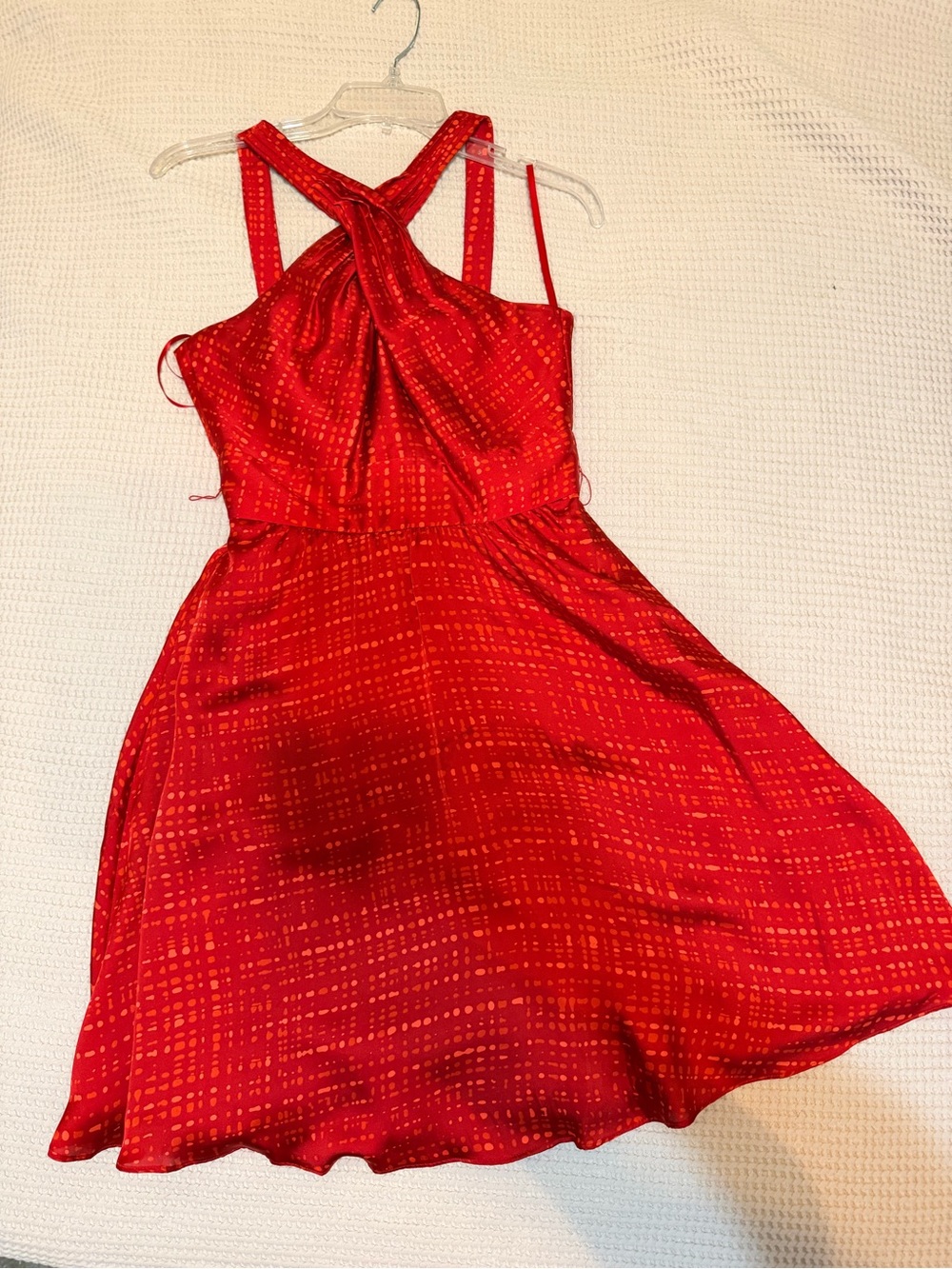 NWOT- White House Black Market halter Twist Dress